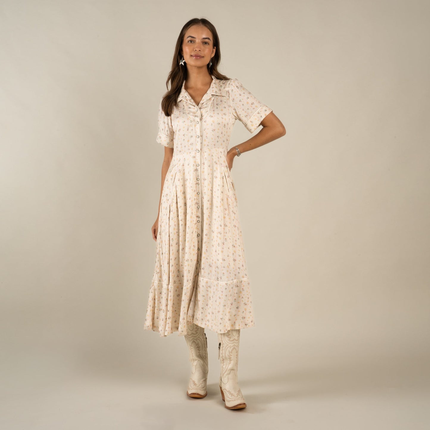 La Dahlia Dress - Dustbloom - Antique White