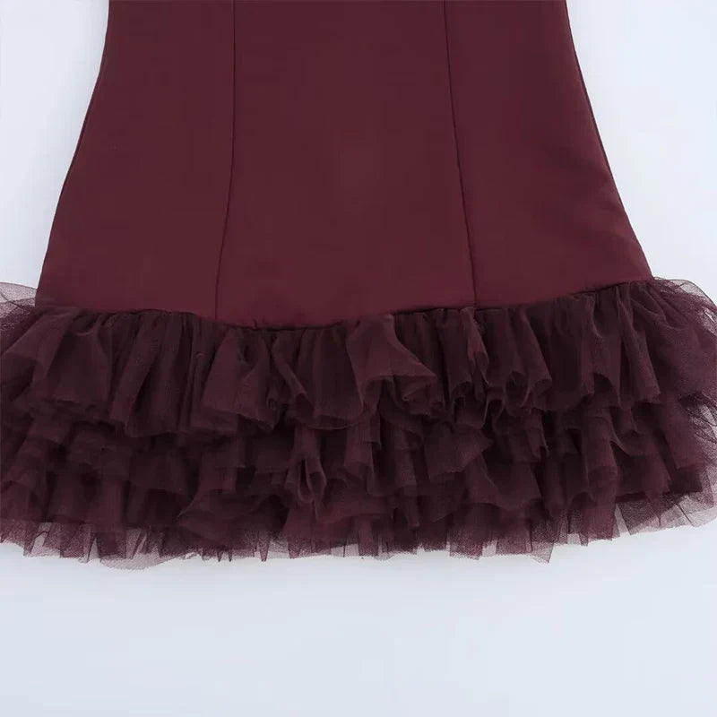 Long Sleeve Slim  Sequins Feather Dress