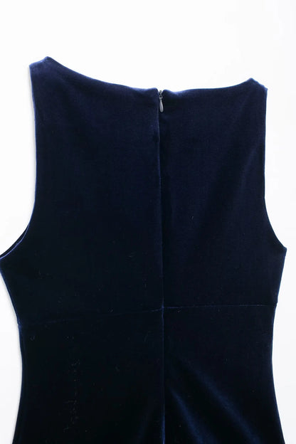 Bow Crew Neck Sleeveless Mini Dress