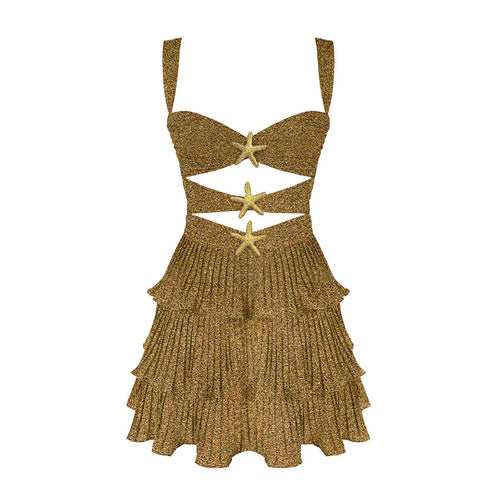 Cover Up Skirt Geometry Printed Two-Piece Beach Dress