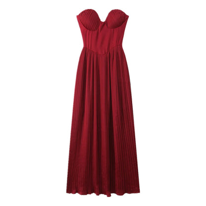 Chest With Pad Corset style Strapless Dress