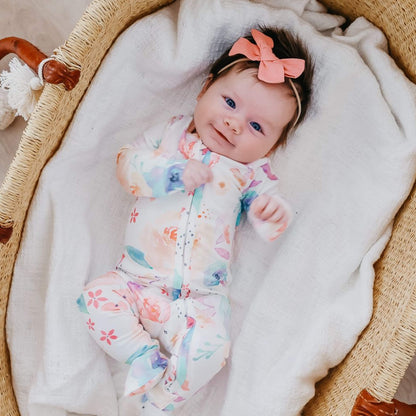 Zip-Up Footie Pajama - Bloom