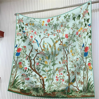 Jungle Birds Silk Scarf